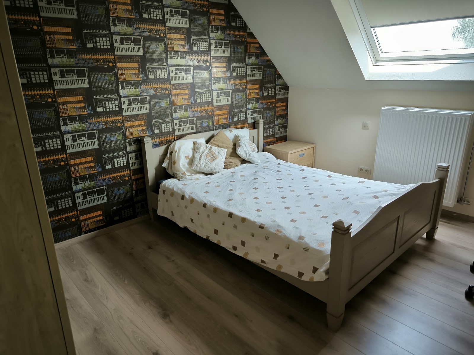 Foto van de 1ste slaapkamer met 1 dubbel bed